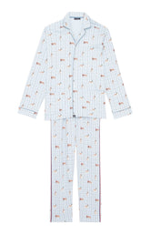 Pyjama long boutonné Femme WOUF Bleu 3
