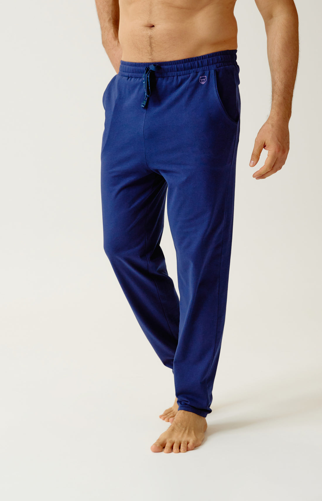Pantalon en jersey de coton léger Homme Minuit marine 2