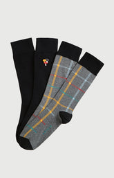 Lot de chaussettes Homme champignons gris 1