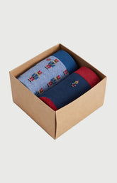 Pack 2 chaussettes en coton Homme Casse-noisette denim 2