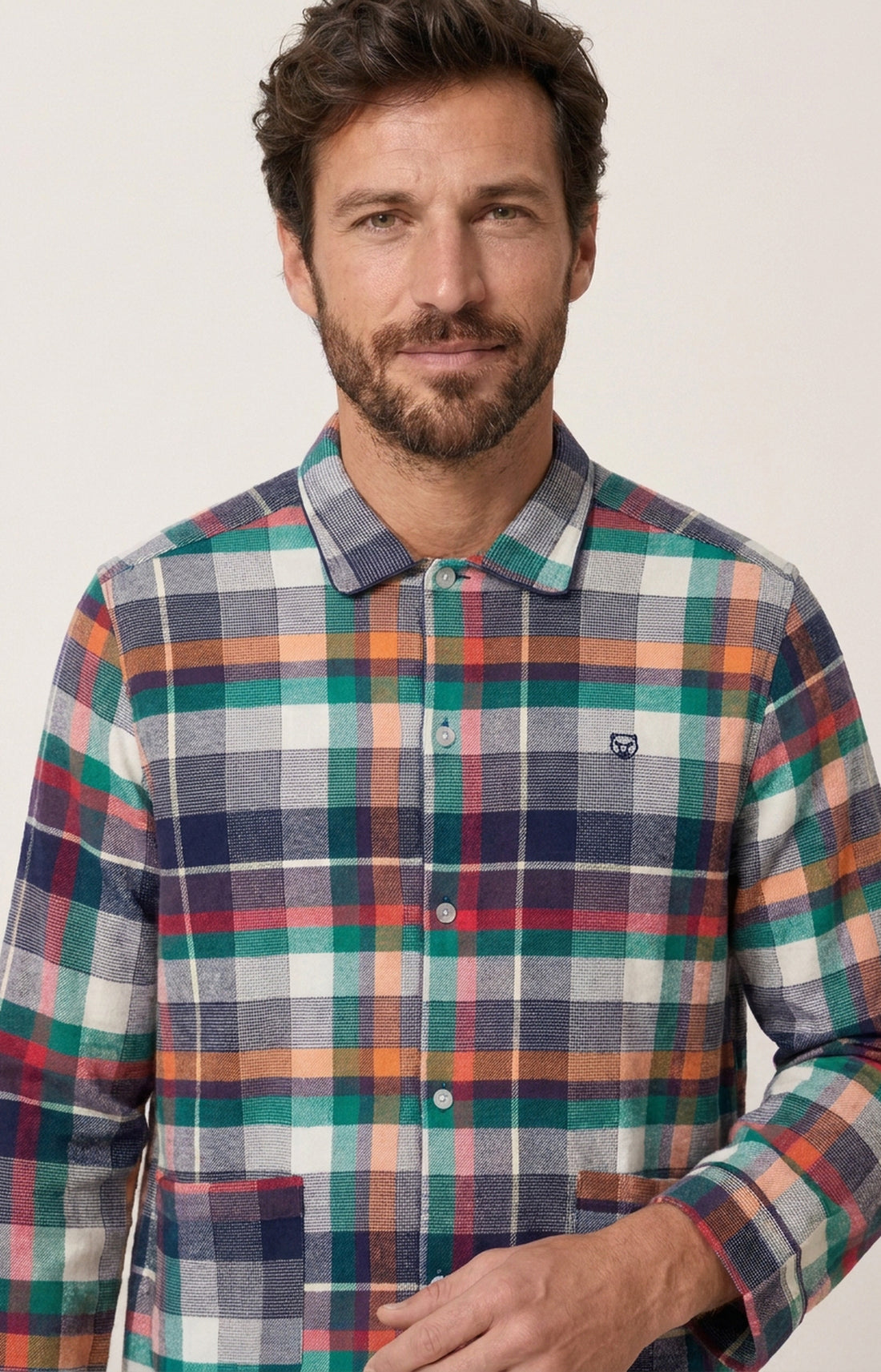 Pyjama boutonné en flanelle de coton - Owen