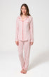 Pyjama Femme Kiss Manches longues Imprimé bisous rouge à lèvre 1