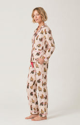 Pyjama boutonné en Pilou des Vosges Femme Coco nude 4
