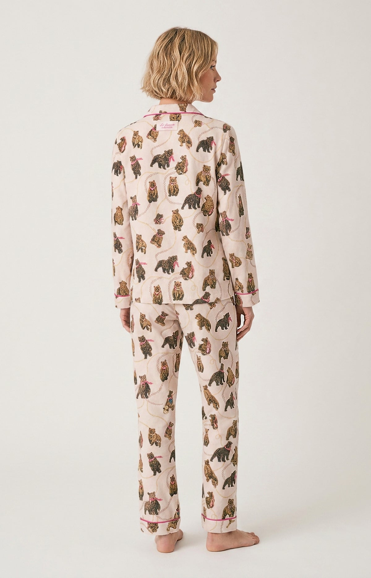 Pyjama boutonné en Pilou des Vosges Femme Coco nude 5