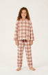 Pyjama boutonné enfant en flanelle de coton Alix peche 1
