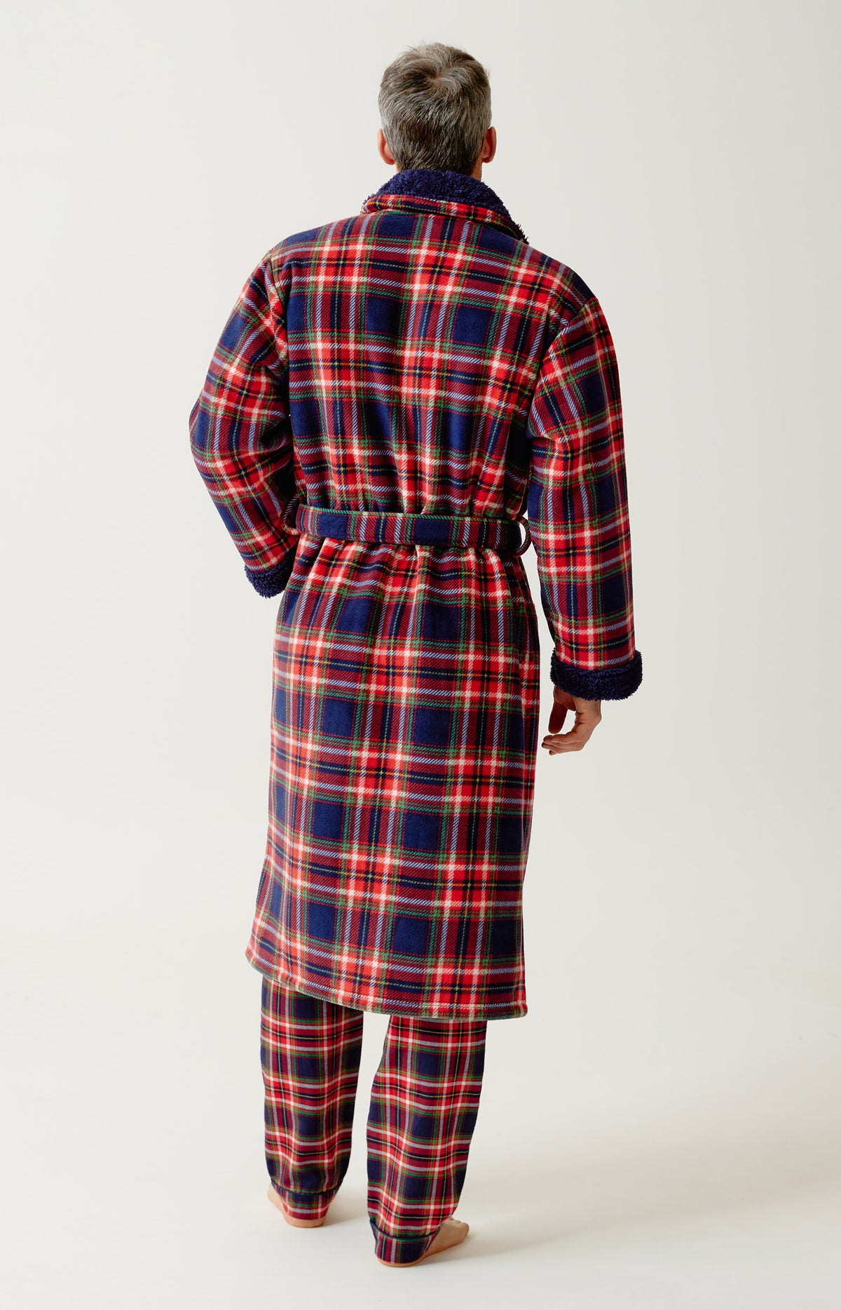 Robe de chambre en polaire Homme Léon rouge 6