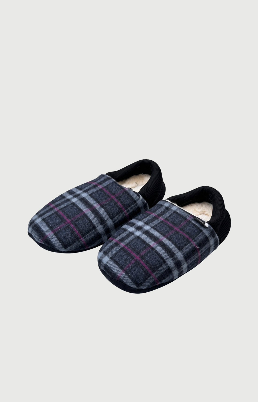 Chaussons en cuir et laine Homme Minuit marine 2