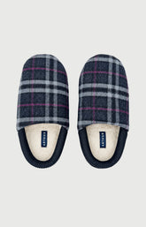Chaussons en cuir et laine Homme Minuit marine 3