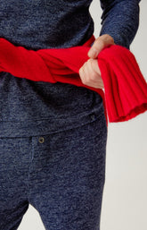 Pyjama en coton molletonné Homme Minuit marine 7