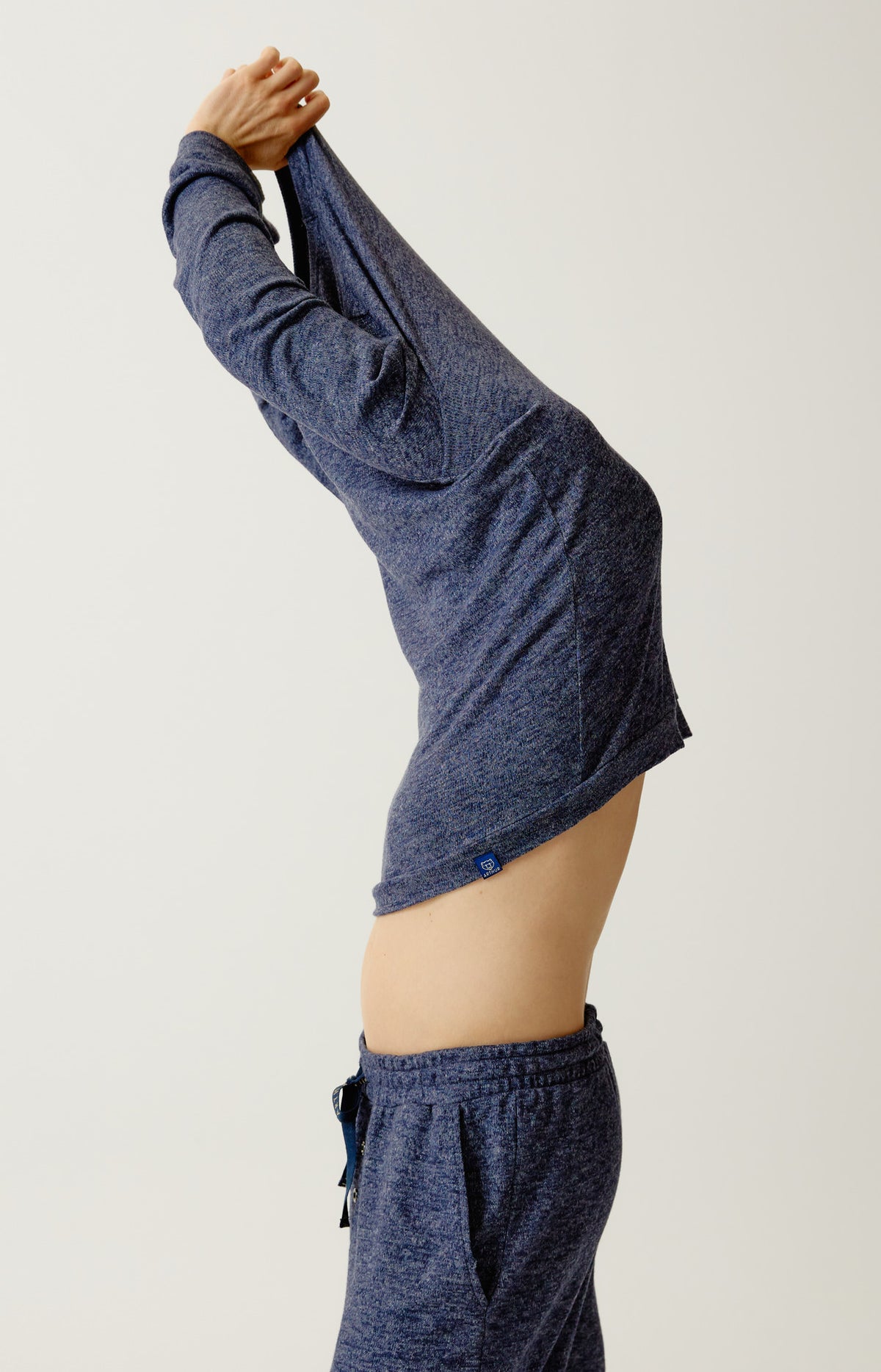 Pyjama en coton molletonné Homme Minuit marine 8
