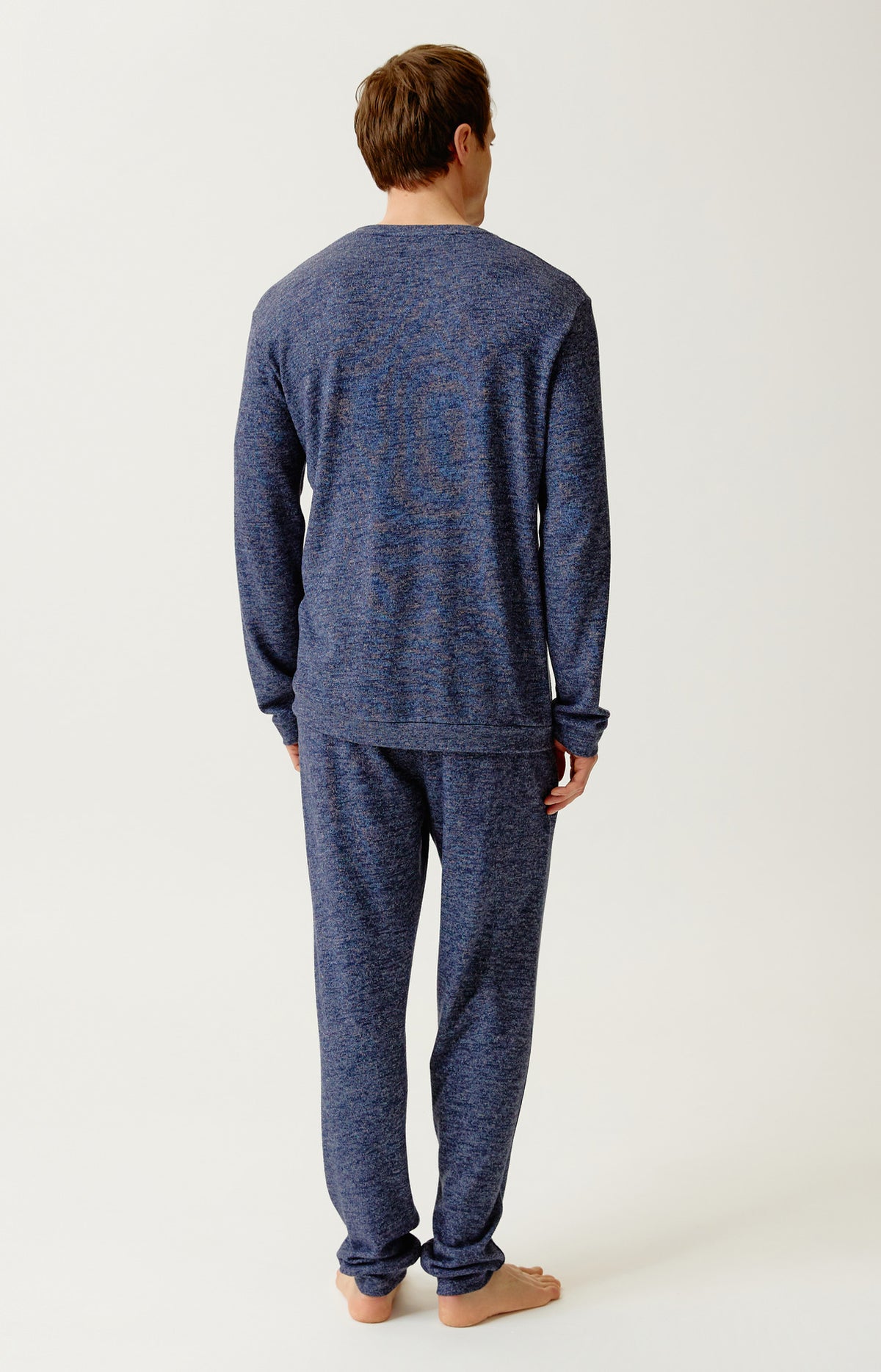 Pyjama en coton molletonné Homme Minuit marine 6