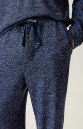 Pyjama en coton molletonné Homme Minuit marine 4