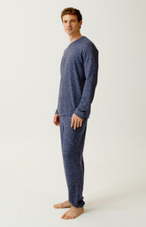 Pyjama en coton molletonné Homme Minuit marine 5
