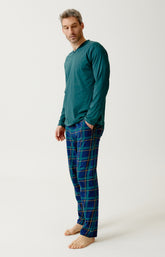 Pyjama en jersey de coton léger Homme Noah Uni kaki 4