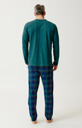 Pyjama en jersey de coton léger Homme Noah Uni kaki 5