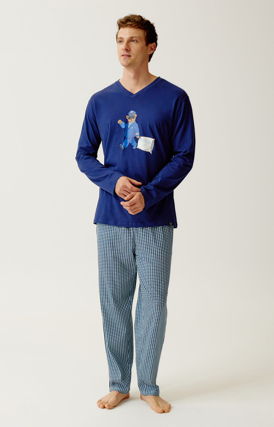 Pyjama en jersey de coton Homme Pilote de lit ciel 1