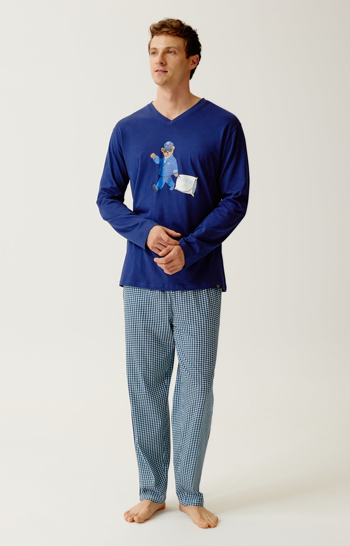 Pyjama en jersey de coton Homme Pilote de lit ciel 1