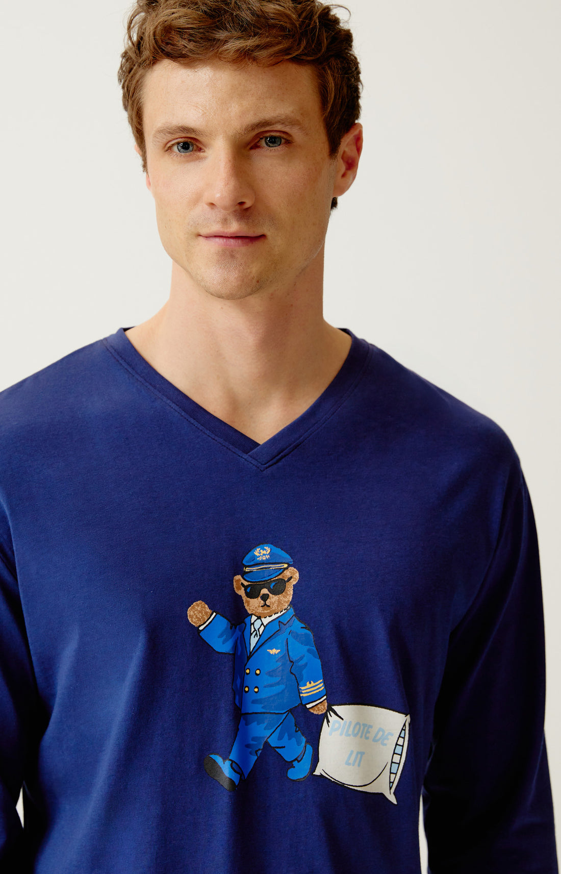 Pyjama en jersey de coton Homme Pilote de lit ciel 2