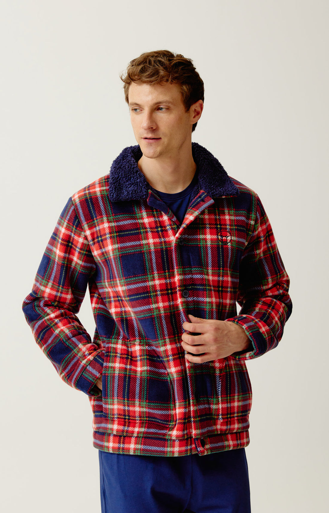 Veste en polaire Homme Léon marine 1