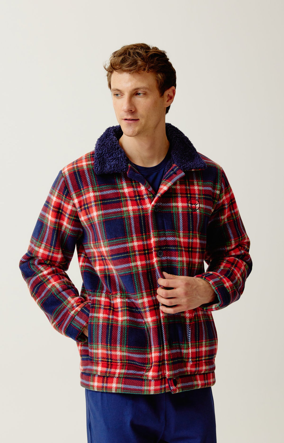 Veste en polaire Homme Léon marine 1