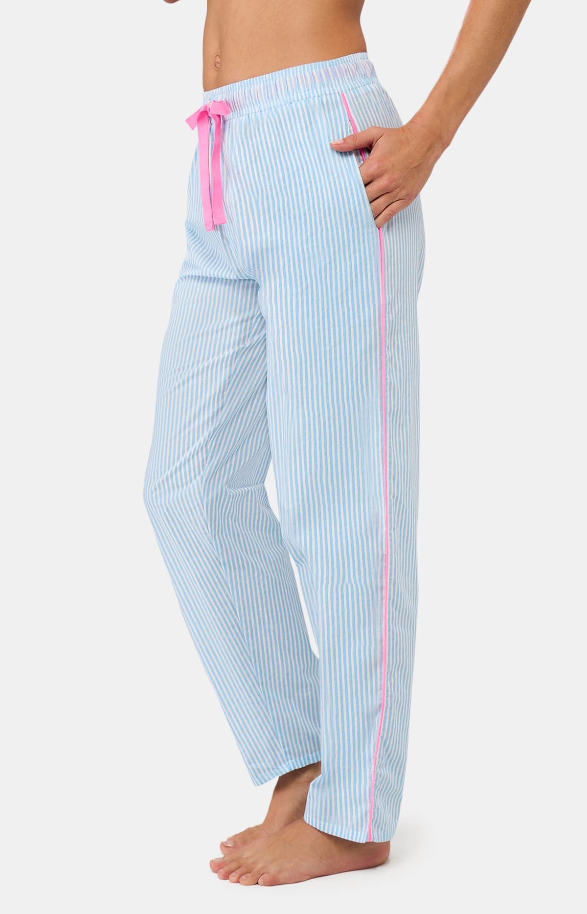 Pantalon Femme rayure lila Lagon 4