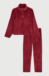 Pyjama en polaire Femme Burgundy bordeaux 3