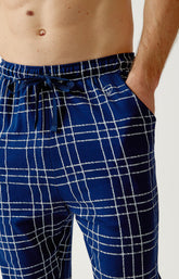 Pyjama en jersey de coton épais Homme Lewis Tradi marine 4
