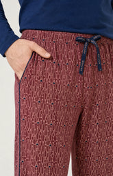 Pyjama en jersey de coton épais Homme Millésimé bordeaux 5