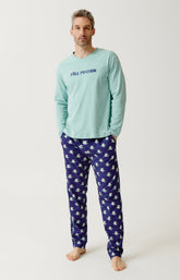 Pyjama en jersey de coton épais Homme Pôle position marine 7