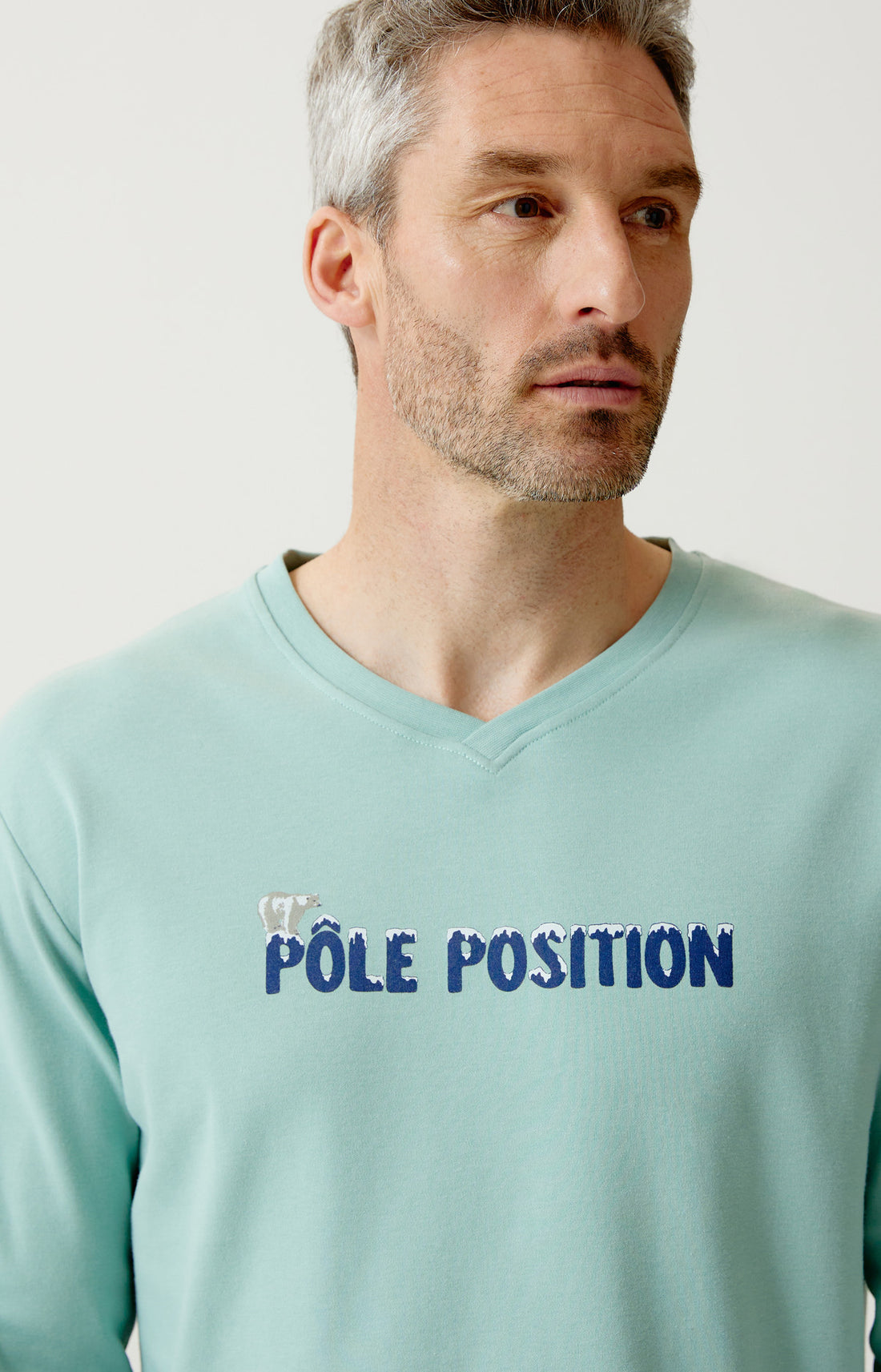 Pyjama en jersey de coton épais Homme Pôle position marine 2