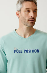 Pyjama en jersey de coton épais Homme Pôle position marine 2