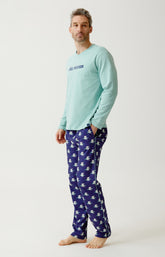 Pyjama en jersey de coton épais Homme Pôle position marine 5