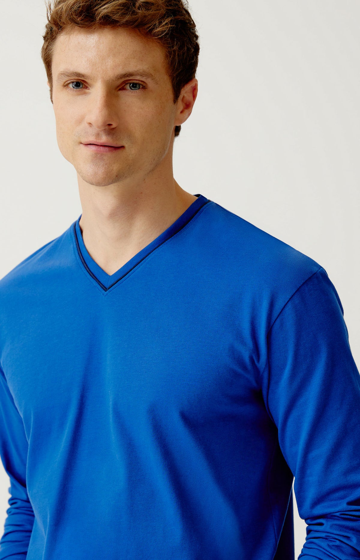 Pyjama en jersey de coton épais Homme Windsor marine 2