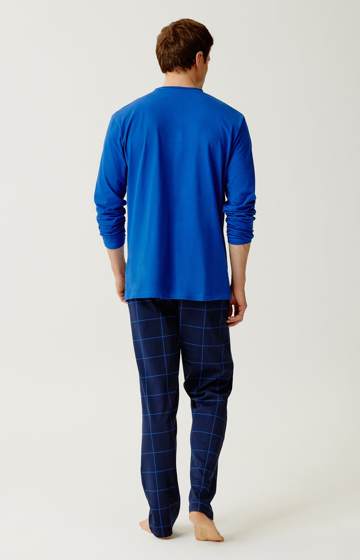 Pyjama en jersey de coton épais Homme Windsor marine 5