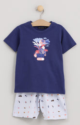 Pyjama Enfant Mode vacances ON Imprimé rayures et illustrations vacances 1