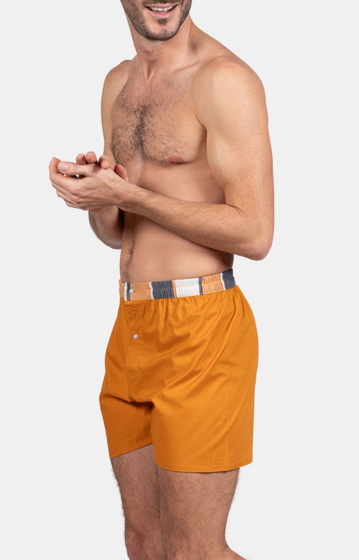 Caleçon classique Homme Jaune 4