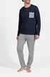 Pyjama long Homme La folie des glandeurs Gris 1