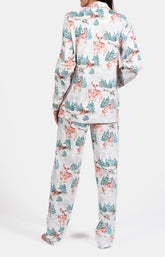Pyjama boutonné Femme biche Blanc 6