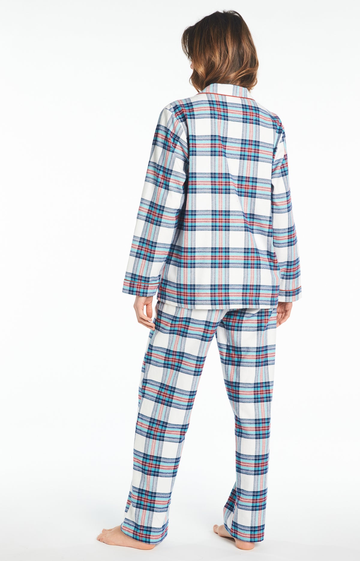 Pyjama long Femme Logan Blanc et Ivoire 4