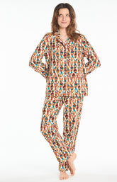 Pyjama long Femme Teddy Blanc et Ivoire 12