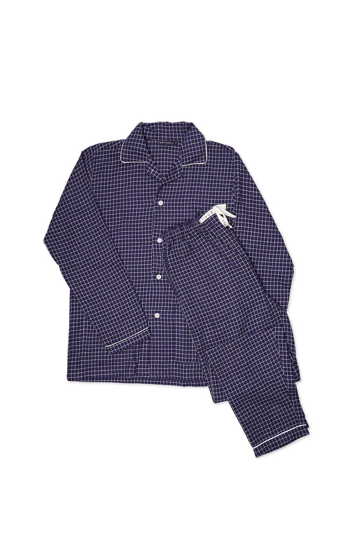 Pyjama Homme long Homme Pilou Classique Marine 3
