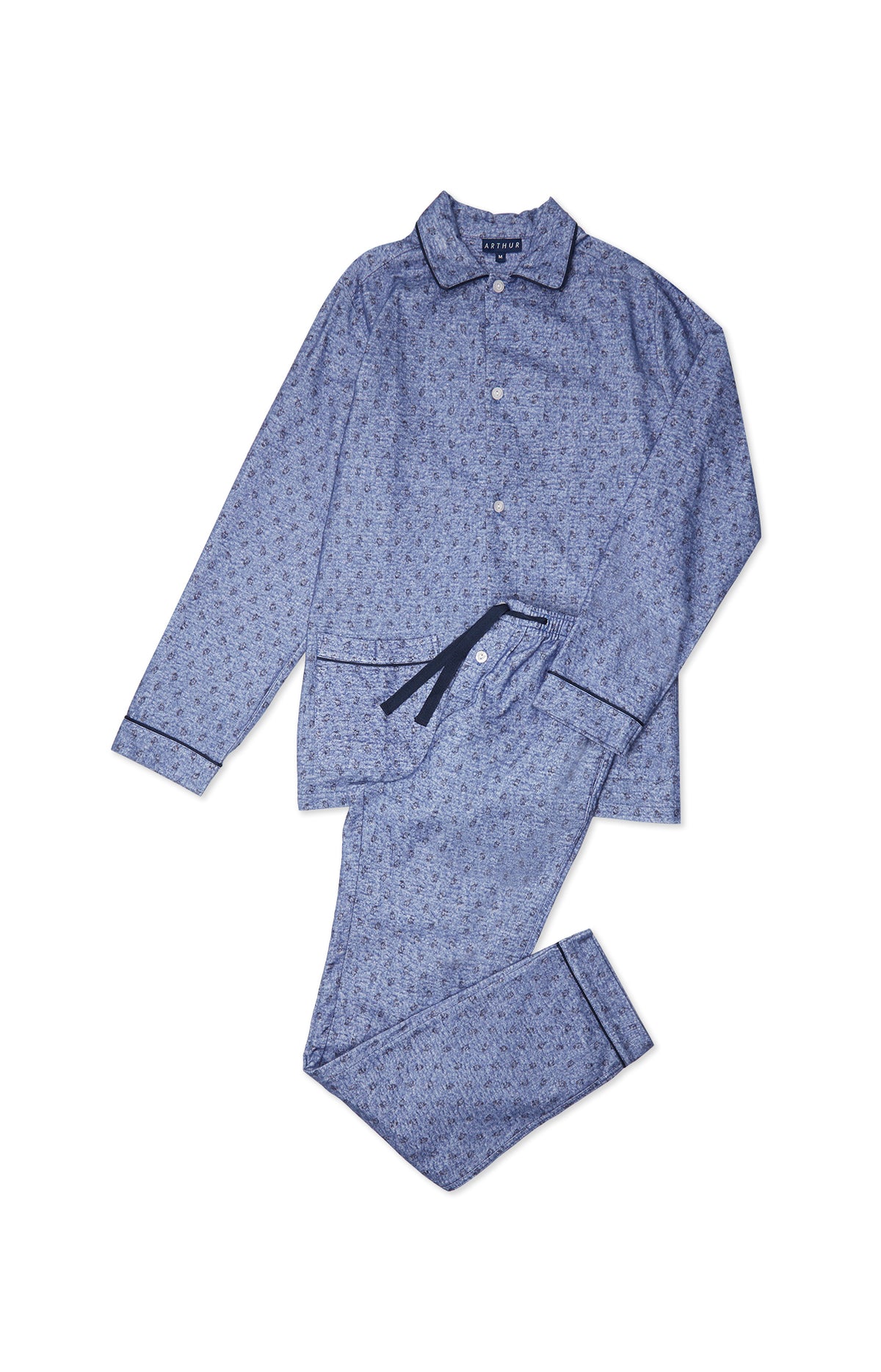 Pyjama Homme long Homme Pilou Clock Bleu 3